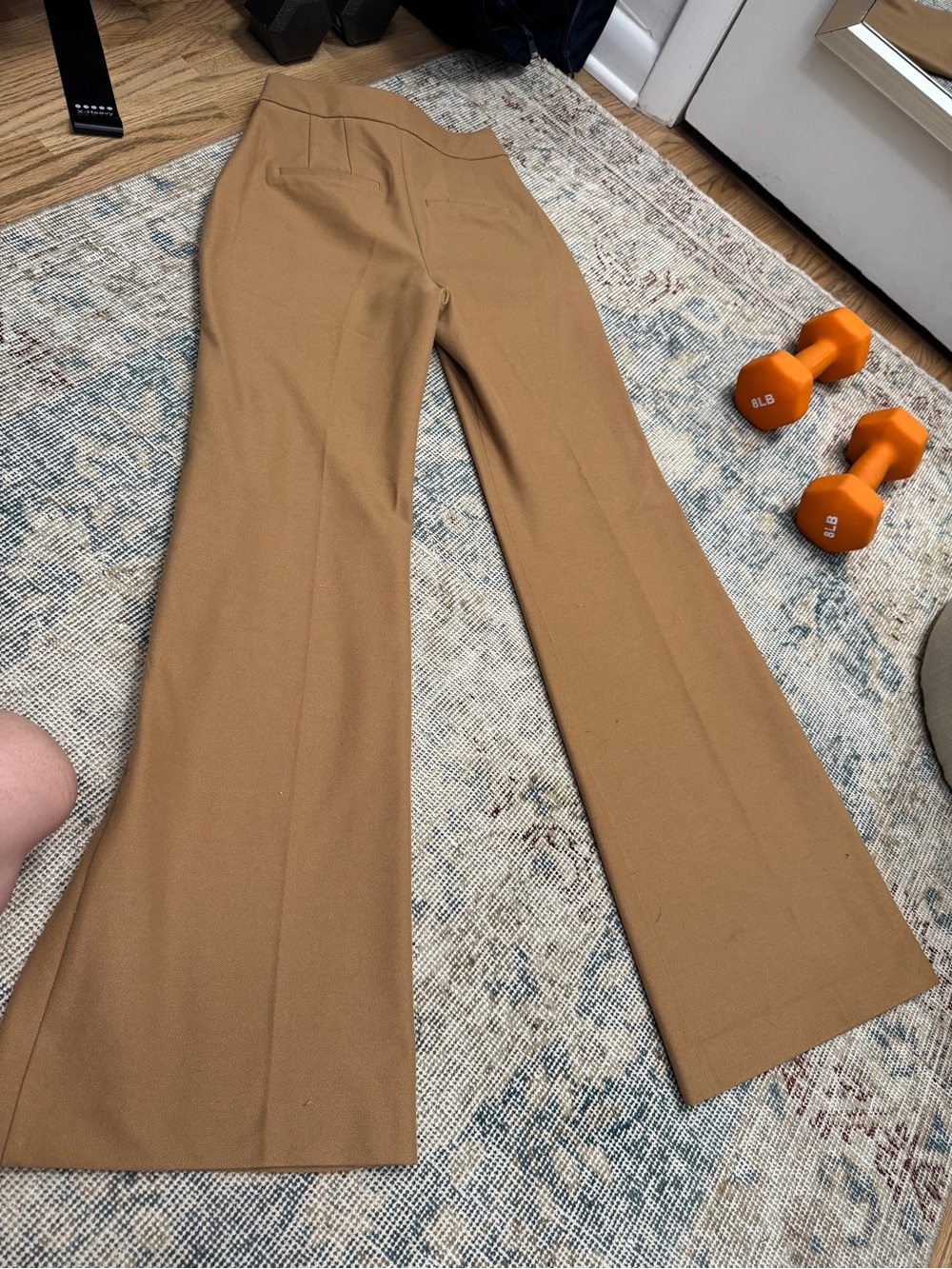 Express Women’s Flare Leg Pants in Camel - Picture 3 of 10